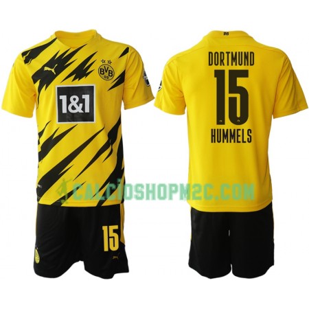 Borussia Dortmund Mats Hummels 15 Bambino Maglia Prima 2020/2021 Manica Corta (+ Pantaloncini)